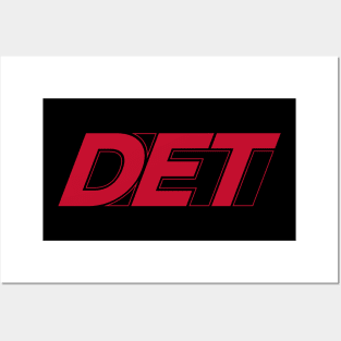 DET Detroit Red Posters and Art